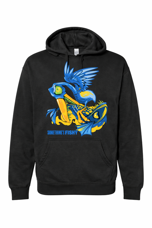 Fishing Pelican and Fish Hoodie